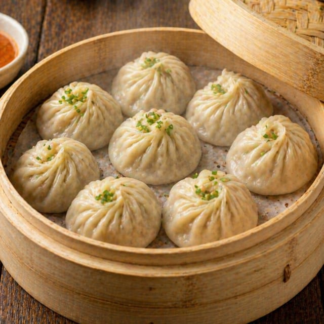 Steamed Momo.