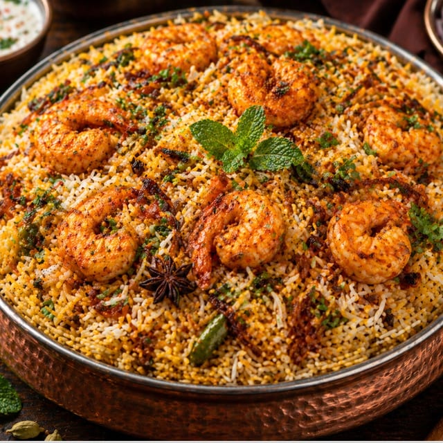 Shrimp Biriyani.