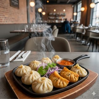 Veg Sizzler Momo
