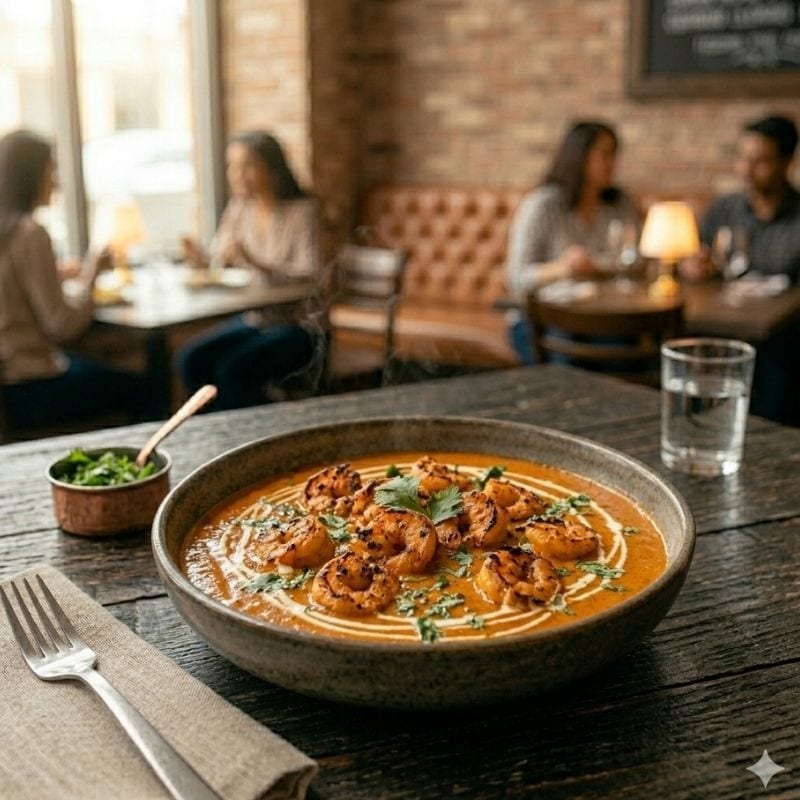 Shrimp Tikka Masala.