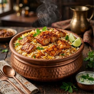51 Special Salmon Biryani