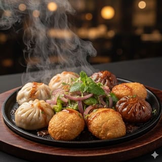 Mutton Sizzler Momo
