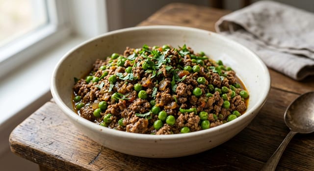 Lamb Keema Mutter.