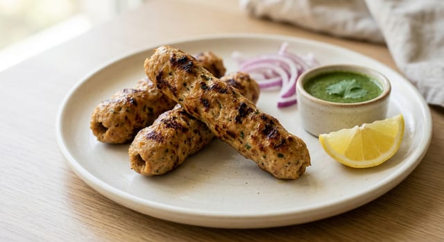 Chicken Seekh Kebab.