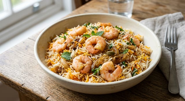 Shrimp Biriyani.