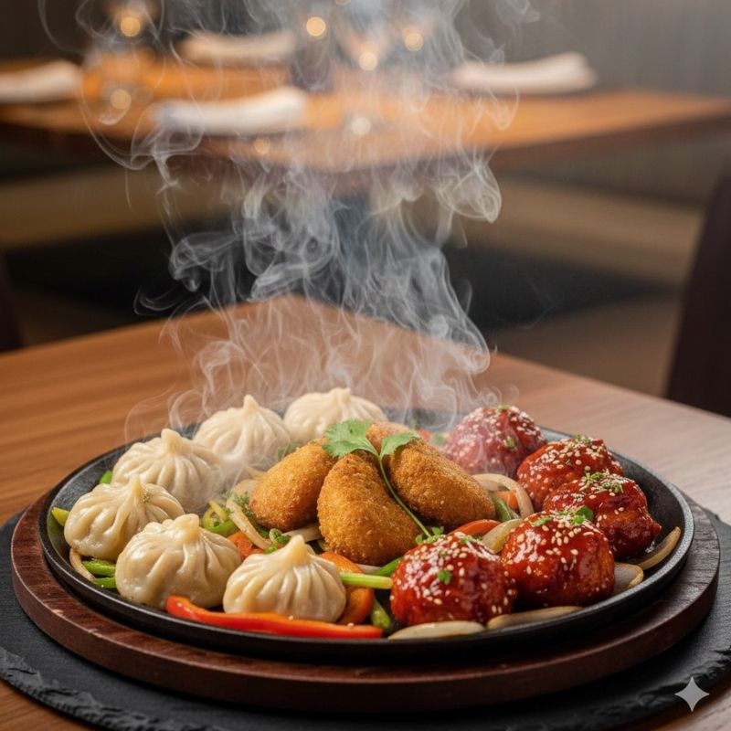 Chicken Sizzler Momo