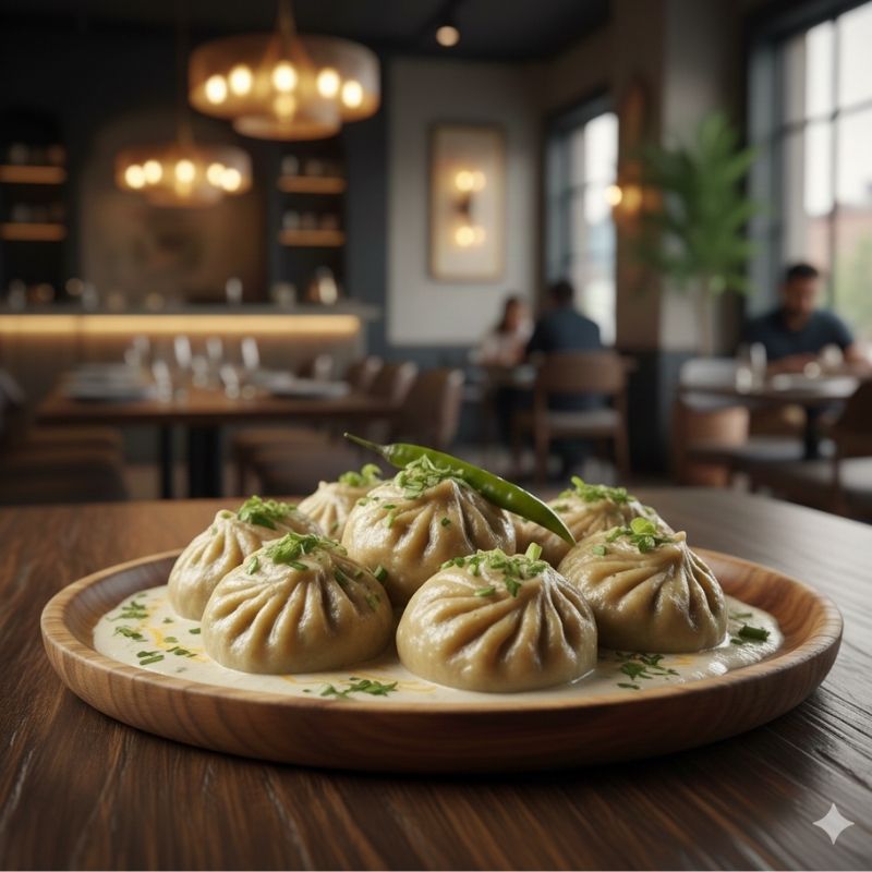 Veg Malai Masala Momo